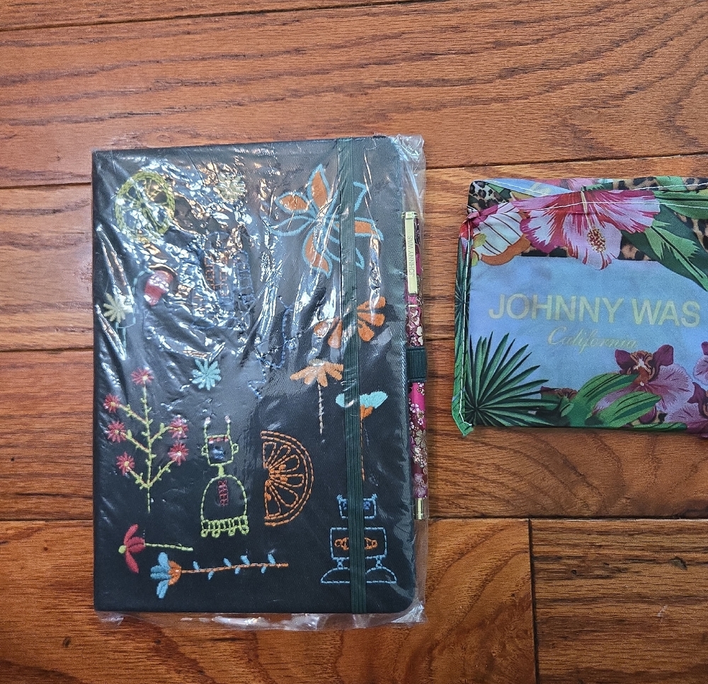 Johnny Was Floral Journal W Pen & Foldable Tote